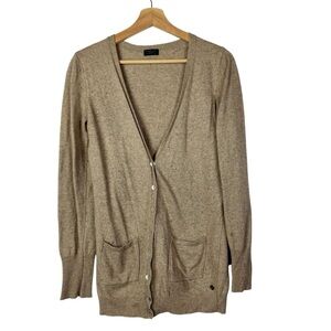 Simplify by Playlife Light Brown Knit Cardigan Sweater S